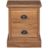  Nočna omarica Naravna 40 x 30 x 50 cm Trden tikov les, (5000107130) | Shoptok.si