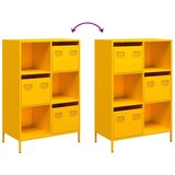 vidaXL Visoka omara gorčično rumena 68x39x103,5 cm jeklo | Shoptok.si