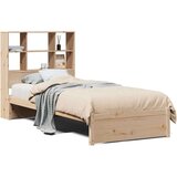 vidaXL Knjižna postelja brez vzmetnice 90x200 cm trdna borovina | Shoptok.si