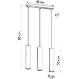  Sollux SL.0655 - Luster na sajli LUVO 3xGU10/40W/230V beton/crna | Eponuda.com