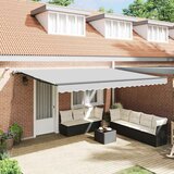 vidaXL Nadstrešnica s Ručna Antracit 4,5 × 3 m Metal | shoptok.hr