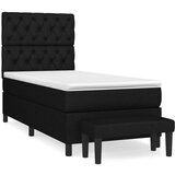 Box spring krevet s madracem crni 80 x 200 cm od tkanine | shoptok.hr