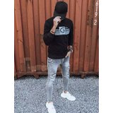 DStreet Bluza męska z nadrukiem czarna | Shoptok.si