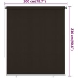  Vanjska roleta za zamračivanje 200 x 230 cm smeđa HDPE | Shoptok.si