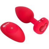 b-Vibe heart - brezžični analni vibrator z radiem (rdeč) Cene