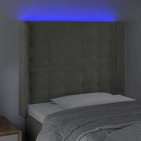  Uzglavlje svjetlosivo 83 x 16 x 118/128 cm baršunasto | shoptok.hr