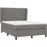  Krevet s oprugama i madracem tamnosivi 140x190 cm od tkanine | shoptok.hr