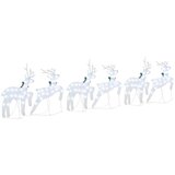 vidaXL LED jelene 6 pcs srebrna 45 x 19 x 65 cm blago | Shoptok.si