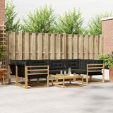  Set vanjskih sofa 7 pcs Bijela i crna 79 x 79 x 37 cm | shoptok.hr