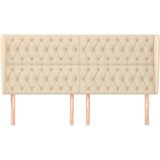  Uzglavlje s ušima krem 203x23x118/128 cm od tkanine | shoptok.hr