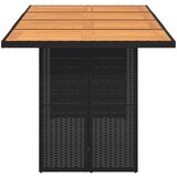  Vrtni stol s pločom od drva bagrema crni 190x80x74 cm poliratan | shoptok.hr
