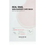 Daily Solution Snail Skin Barrier Care Mask krepilna maska iz platna za regeneracijo in obnovo kože obraza 20 g