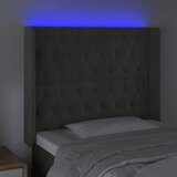  LED uzglavlje tamnosivo 93x16x118/128 cm baršunasto | Eponuda.com