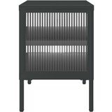 TV ormarić crni 105 x 35 x 50 cm od stakla i čelika | shoptok.hr