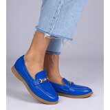 D/CEO marka niezdefiniowana Blue loafers with gold decoration Feola | Shoptok.si