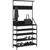  Stalak za odjeću sa spremištem za cipele crni 90x34x184 cm | Eponuda.ba