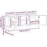 vidaXL TV ormar hrast artisan 150 x 30 x 50 cm Konstruirano drvo | shoptok.hr