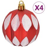  Set božićnih kuglica od 64 komada crvene i bijele | shoptok.hr