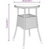 vidaXL 5-dijelni vrtni bistro set od poliratana s jastucima crni | shoptok.hr