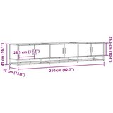 vidaXL TV ormarić boja smeđeg hrasta 210x35x41 cm konstruirano drvo | shoptok.hr