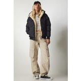  Women's Black Hooded Puffy Coat | Shoptok.si