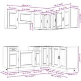  11-dijelni set kuhinjskih ormarića Porto konstruiranog drva | shoptok.hr