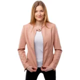 Glano Women's leatherette jacket - pink