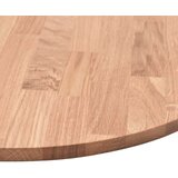 vidaXL Nepremična površina Svetlo rjava Ø 70 x 4 cm Trda hrastovina | Shoptok.si