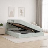  Krevet s od storage Svjetlosiva 160 x 200 cm Baršun | shoptok.hr