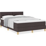  Postelja na vzmeti z vzmetnico temno rjave barve 140x200 cm tkanina, (22083237) | Shoptok.si