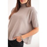 Kesi Włoski Women's short-sleeve loose-fitting sweater fango | Shoptok.si