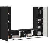  Set TV komoda 6 pcs Crna Konstruirano drvo | shoptok.hr