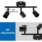 URAQT Stropna svetilka s 3 nastavljivimi reflektorji GU10 | Shoptok.si