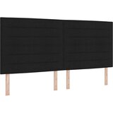 LED okvir za krevet s madracem Crna 200 x 200 cm Tkanina | shoptok.hr
