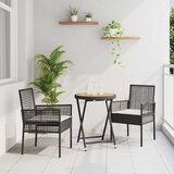 Bistro set za vrt 3 pcs Crna poliratan | shoptok.hr