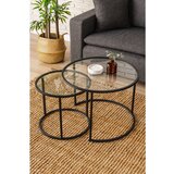 Hanah home belarus - gold 60-42 black coffee table set | ePonuda.com
