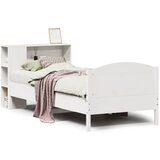vidaXL Knjižna postelja brez vzmetnice bela 90x190cm trdna borovina, (22053151) | Shoptok.si