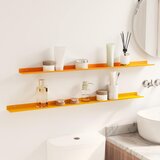  Lebdeća polica Zidne 2 pcs Žuta 100 x 9 x 2,5 cm Čelik | Eponuda.com