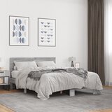  Okvir kreveta boja hrasta 135x190cm konstruirano drvo i metal | shoptok.hr