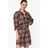 Dewberry Z6669 WOMEN'S SHIRT-BEIGE-RED | Shoptok.si
