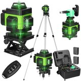meterk Laser nivo, 4D 16 črt, samonivelirajoč, USB polnljiv, EU Vtič Zelen, (5000158777) | Shoptok.si