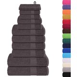 vidaXL Komplet brisač 12-delni FROGN Antracitna 100% bombaž | Shoptok.si