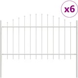  Vrtna Ograda 6 pcs Bijelo 170 x 140 cm Čelik s prahom premazan | shoptok.hr