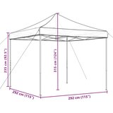  Zložljivi pop-up šotor za zabave oranžna 292x292x315 m | Shoptok.si
