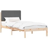  Posteljni okvir z oblazinjenim vzglavjem Temno siva 75 x 190 cm, (5000101796) | Shoptok.si