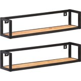 Maison Chic 2 kosi Stenske Police - Viseče police 80 cm trden akacijev les, (21793472) | Shoptok.si