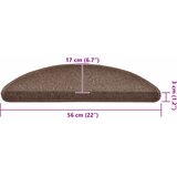 Prostirke za stepenice 20 kom 56x17x3 cm boje kave, poluokrugle | shoptok.hr
