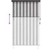 Rolo Antracitna in bela 140 x 250 cm Tkanina in aluminij, (5000247171) | Shoptok.si