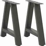  Noge za klub stolić A-oblika 2 kom antracit 50 x (42-43) cm čelik | shoptok.hr