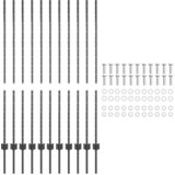  Stup za ogradu 11 pcs Siva 140 cm Čelik | shoptok.hr